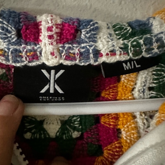 Onepiece Multicolor Crochet Jumpsuit - Picture 6 of 9